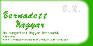 bernadett magyar business card